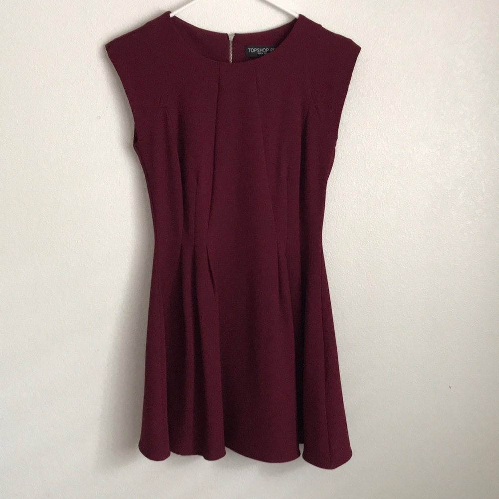 Topshop petite burgundy dress